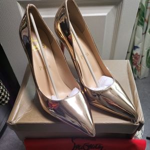 Red bottom Gold metallic heels New sz 9.5